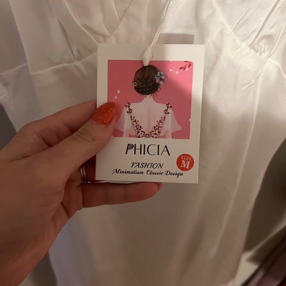 White satin midi dress NWT - Picture 4 of 4